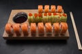 Food photo sushi rolls japanese cuisine concept Royalty Free Stock Photo