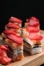 Food photo sushi rolls japanese cuisine concept Royalty Free Stock Photo