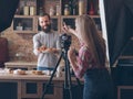 Food photographer work backstage photography Royalty Free Stock Photo