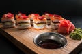 Food photo sushi rolls japanese cuisine concept Royalty Free Stock Photo