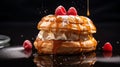 The food photography of decadent cream puff Delight.