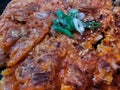 Food photography, famous fried Kimchi. Royalty Free Stock Photo