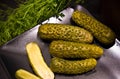 Homemage pickled cucumbers still life food photo