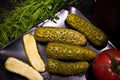 Homemage pickled cucumbers still life food photo