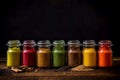 Food photography jar spices. Generate Ai