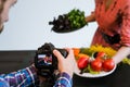 Food photography photo studio teamwork art blog Royalty Free Stock Photo