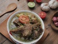 Sop Buntut or Sop Tulang Sapi, Indonesian Oxtail Soup Royalty Free Stock Photo