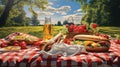 food picnic hot dogs Royalty Free Stock Photo