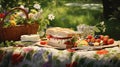 food picnic sandwich Royalty Free Stock Photo