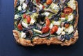 Food pizza mushrooms tomate quiche delicious