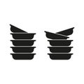 Food Plates Stack icon. Vector illustration. stock image.