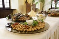 Food platters at reception Royalty Free Stock Photo