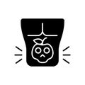 Food poisoning black glyph icon