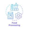 Food processing blue gradient concept icon Royalty Free Stock Photo