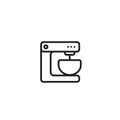 Food processor line icon. household kitchen electrical appliance. isolated vector image Royalty Free Stock Photo