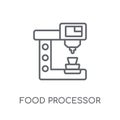 food processor linear icon. Modern outline food processor logo c