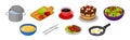 Food and Products from Kitchen Isometric Vector Set