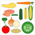 Food Pyramid Vegetable Food Items Royalty Free Stock Photo