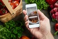 Food recipes on smart phone