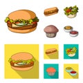 Food, rest, refreshments, and other web icon in cartoon,flat style.Cake, biscuit, cream, icons in set collection.