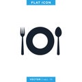 Food, Restaurant Icon Vector Logo Design Template. Spoon, Fork and Knife Object Royalty Free Stock Photo