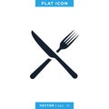 Food, Restaurant Icon Vector Logo Design Template. Spoon, Fork and Knife Object Royalty Free Stock Photo