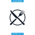 Food, Restaurant Icon Vector Logo Design Template. Spoon, Fork and Knife Object Royalty Free Stock Photo