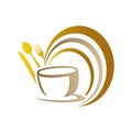 Food Restaurant Kitchenware Logo spoon fork plate mug Vector Image