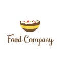 Food and restaurant logo design idea. Logo with negative space. Cooking creative symbol template.