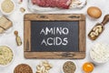 Food rich of amino acids Royalty Free Stock Photo