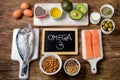 Food rich in omega 3 Royalty Free Stock Photo