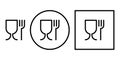 Food safe icon symbol set.