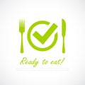 Food safety concept vector icon Royalty Free Stock Photo