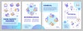 Food safety hazards blue gradient brochure template