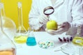 Food safety inspector testing fruit from the market Royalty Free Stock Photo