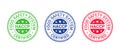 Food safety system grunge stamp. HACCP certified badge. Vector illustration