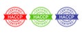 Food safety system stamp. HACCP certified icon. Vector illustration Royalty Free Stock Photo