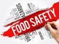 Food Safety word cloud collage, concept Royalty Free Stock Photo