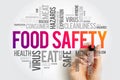 Food Safety word cloud collage, concept background Royalty Free Stock Photo