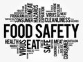 Food Safety word cloud collage, concept background Royalty Free Stock Photo