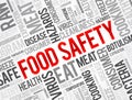 Food Safety word cloud collage, concept background Royalty Free Stock Photo