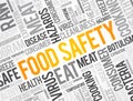 Food Safety word cloud collage, concept background Royalty Free Stock Photo