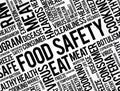 Food Safety word cloud collage, concept background Royalty Free Stock Photo