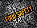 Food Safety word cloud collage, concept background Royalty Free Stock Photo