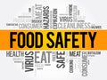 Food Safety word cloud collage Royalty Free Stock Photo