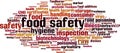 Food safety word cloud Royalty Free Stock Photo