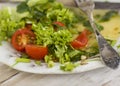 Food salad with tomato