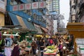 Chinese market in Kowloon, Hong Kong.