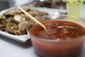 Food sauce for party foods Royalty Free Stock Photo