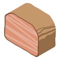 Food sausage icon, isometric style